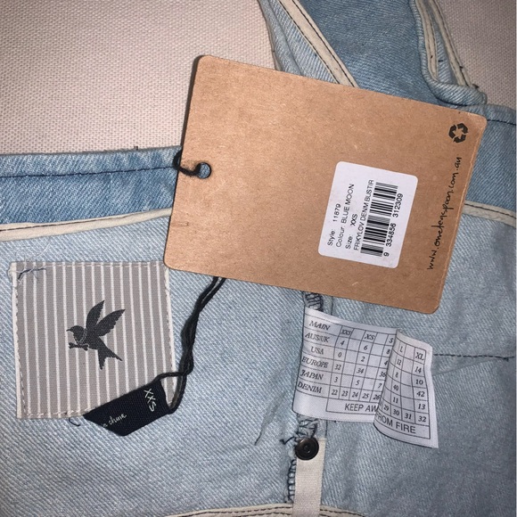 One Teaspoon Freaky Love denim crop bustier NWT - Picture 3 of 4